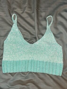 Free people M medium Mint teal Knit Cami Tank Top Women’s Summer Top